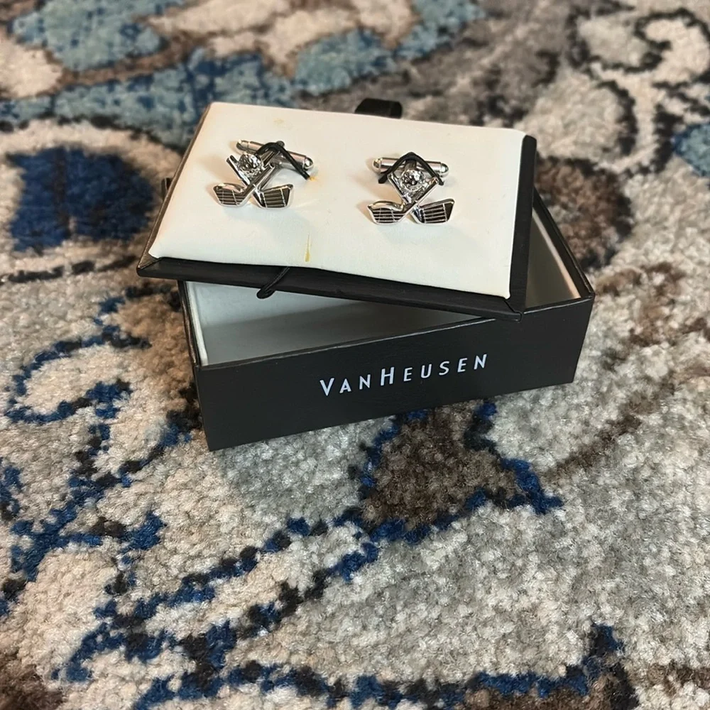 Silver Golfer Cuff Links